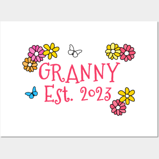 Granny Est 2023 Mother's Day Mothering Sunday Posters and Art